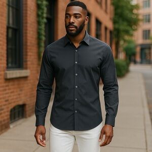 🆕 NWOT Theory Mens sateen dress shirt